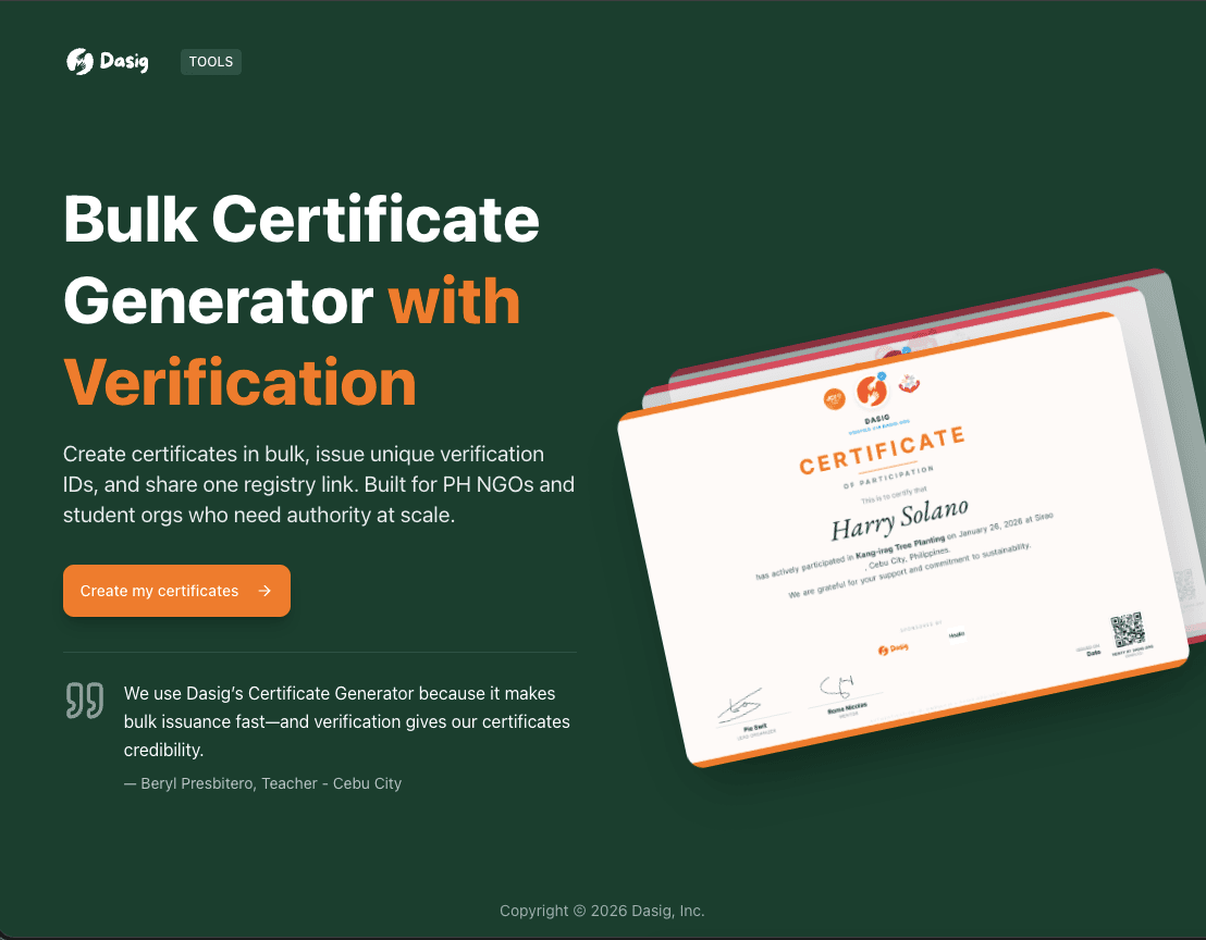 Certificate Generator