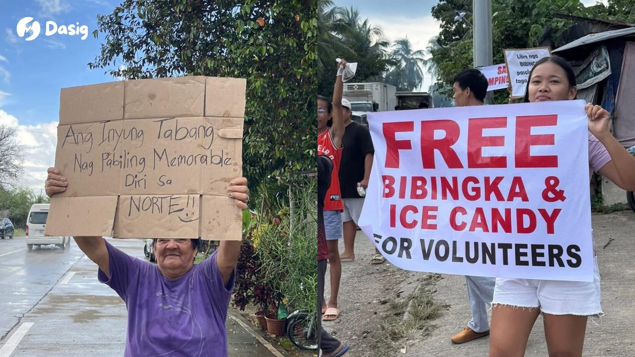 Community members showing support for volunteers